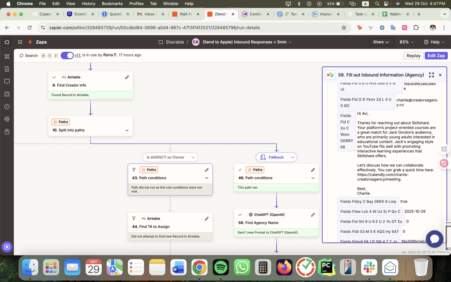 AI Email Enrichment & Auto-Reply - Zapier, Clay & ChatGPT screenshot 3